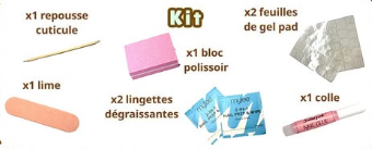 Kit de pose Press On fourni